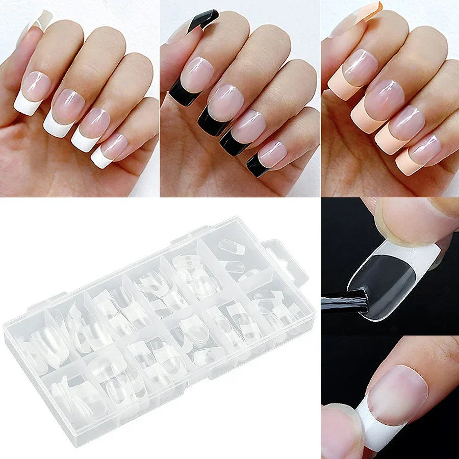120Pcs Medium French Style Press On Nails