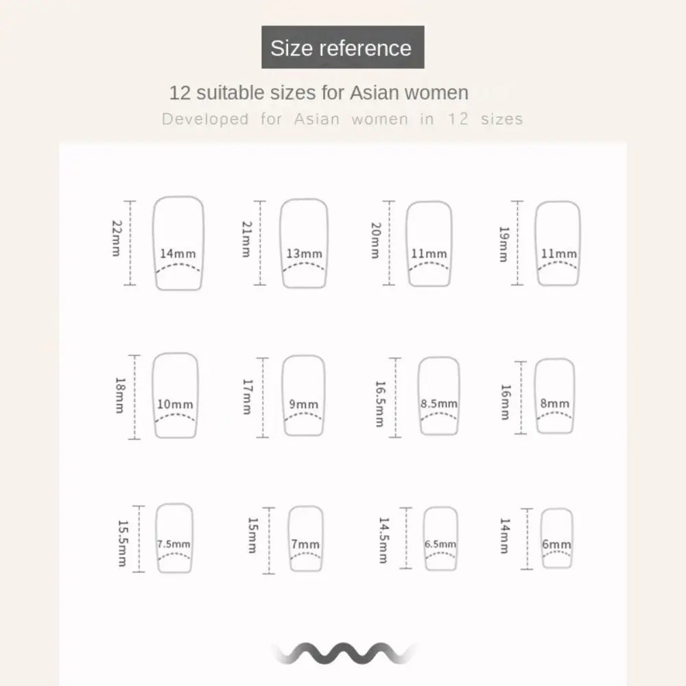 24pcs French Silver Press On Nails Set