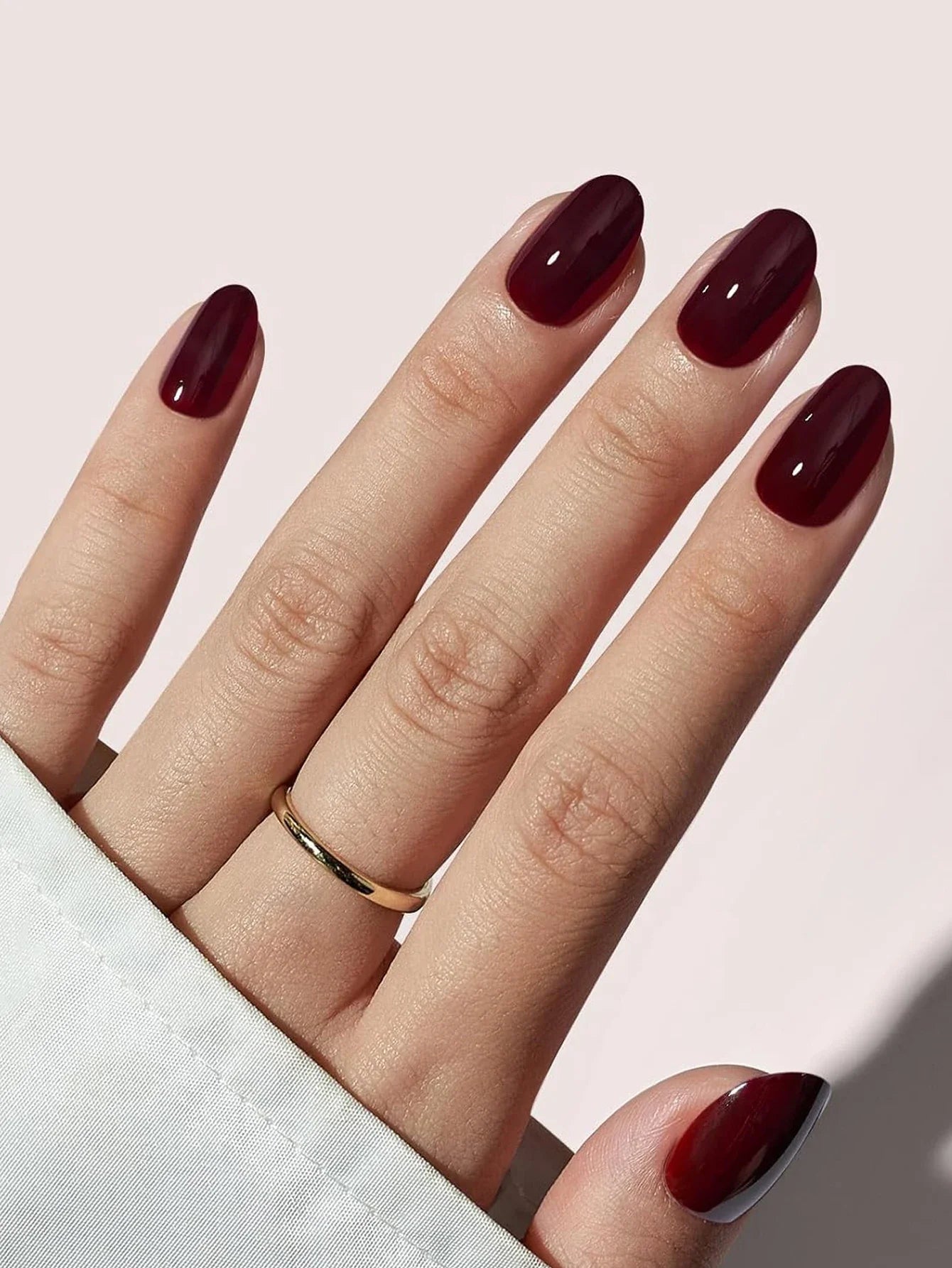 ARTAUG 24PCS Medium White Square Press On Nails