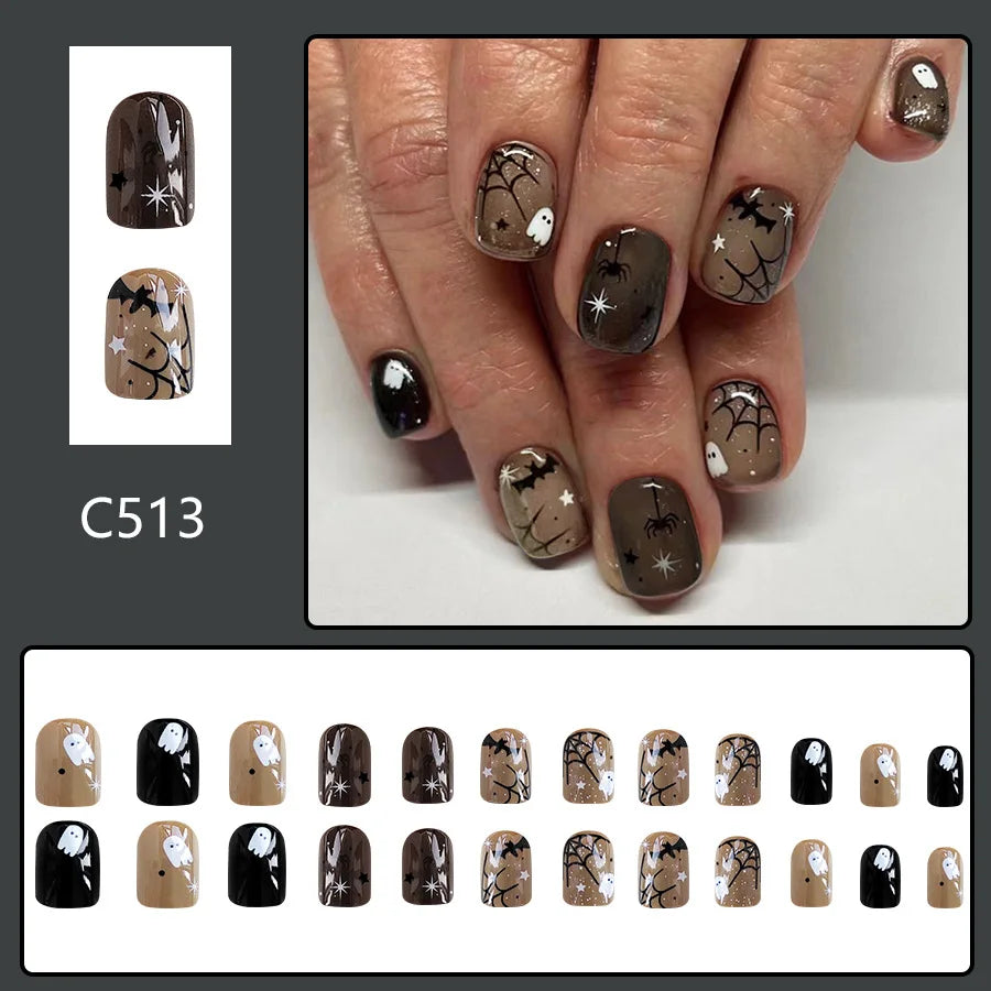 Black Halloween Press-on Nails