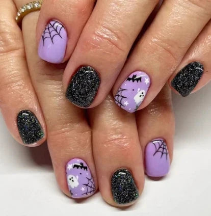 Black Halloween Press-on Nails