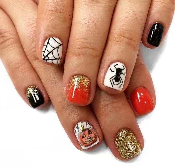 Black Halloween Press-on Nails