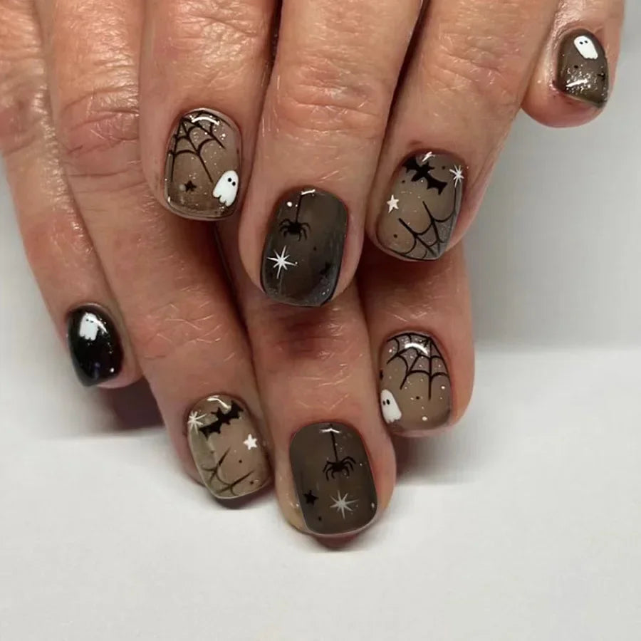 Black Halloween Press-on Nails