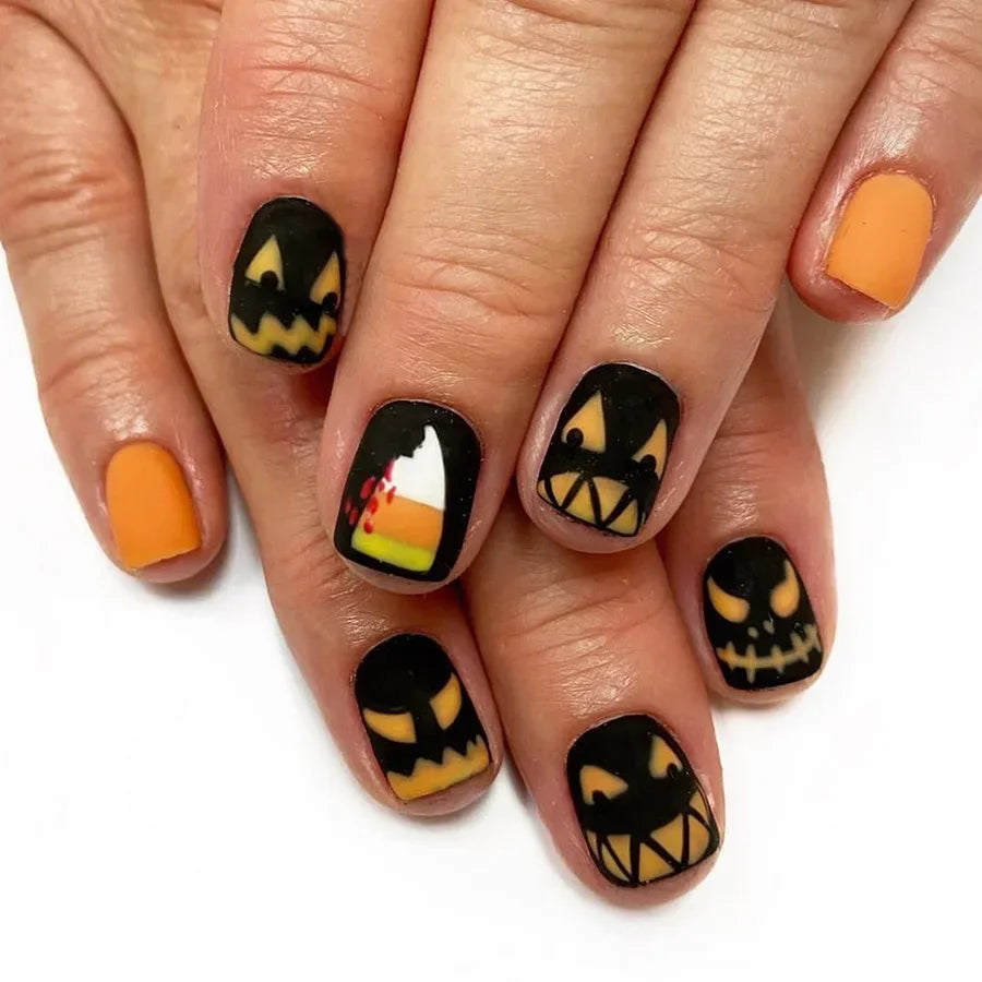 Black Halloween Press-on Nails