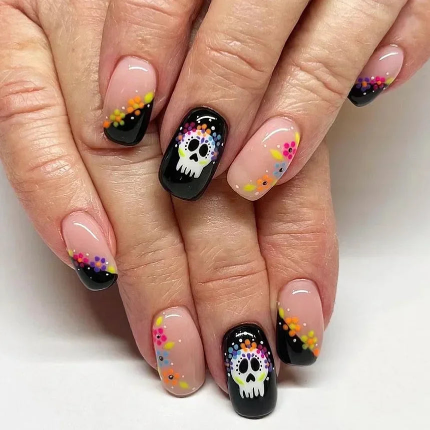 Black Halloween Press-on Nails