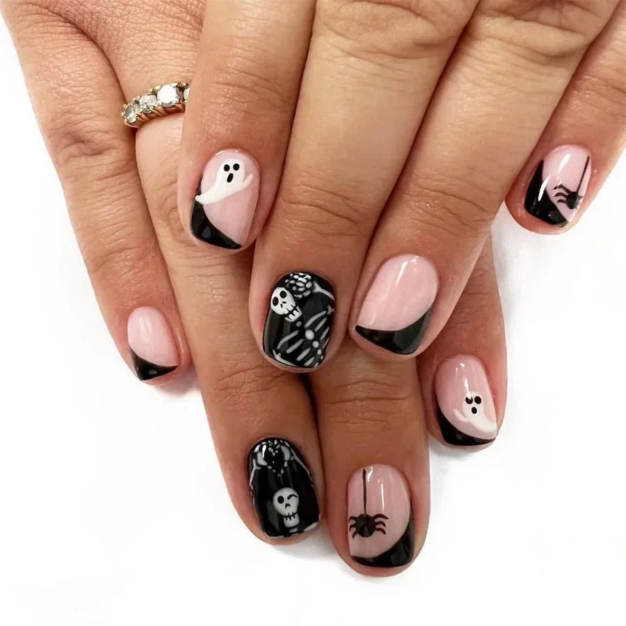 Black Halloween Press-on Nails