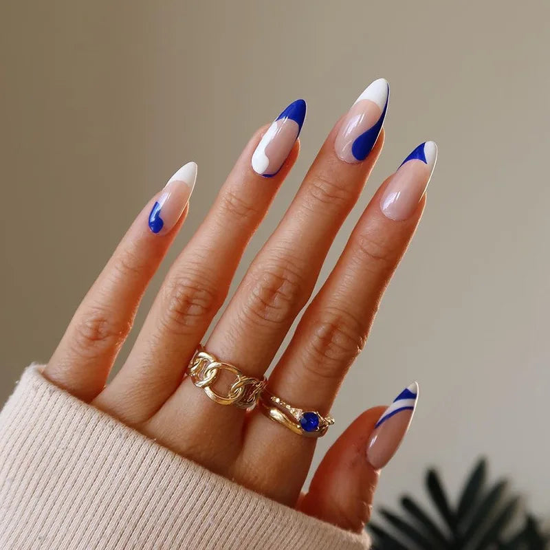 Blue Flame Love Press-On Nails