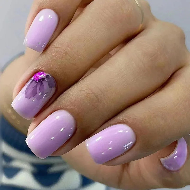 Butterfly Blossom Square Press-On Nails