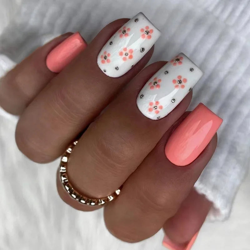 Butterfly Blossom Square Press-On Nails