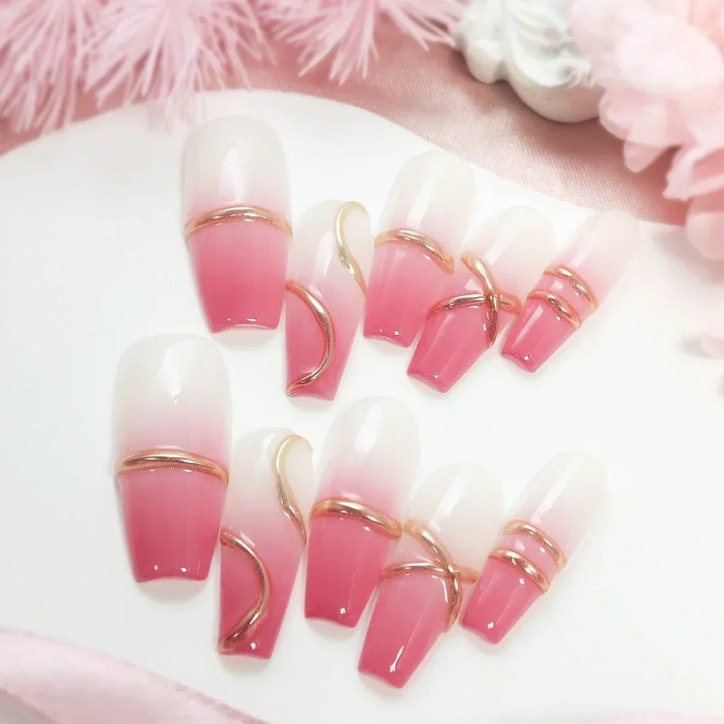 Festive Snowflake Press-On Nails