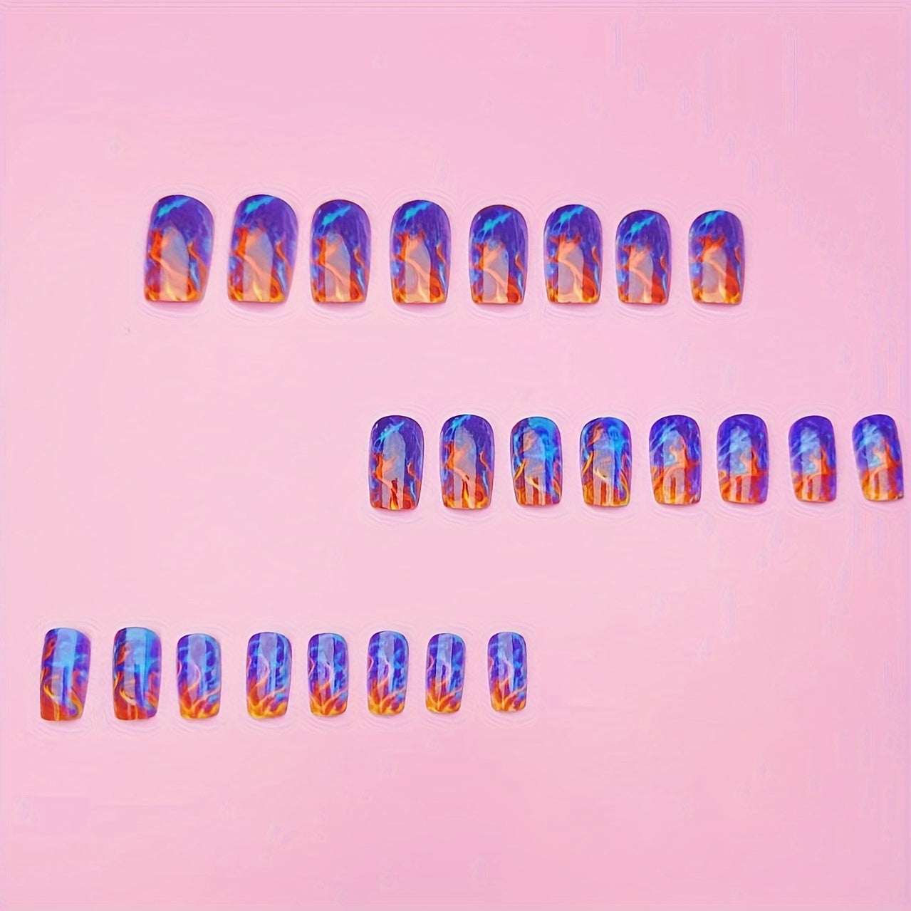 Flame Design Press-On Nails