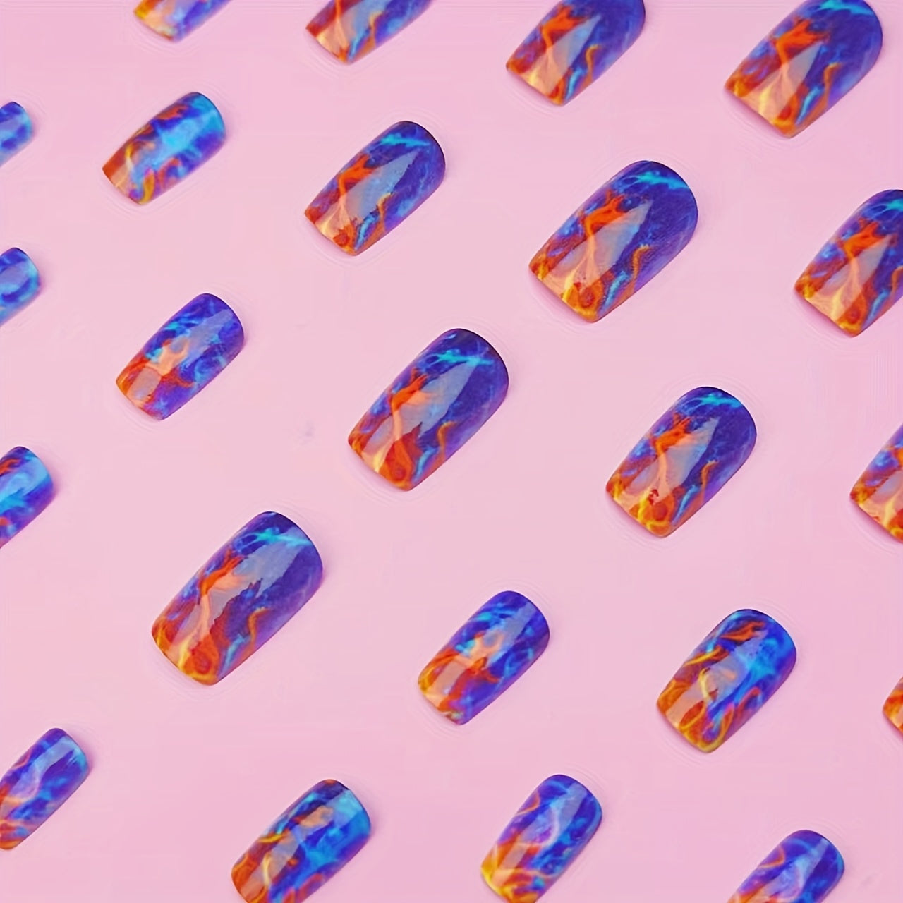 Flame Design Press-On Nails