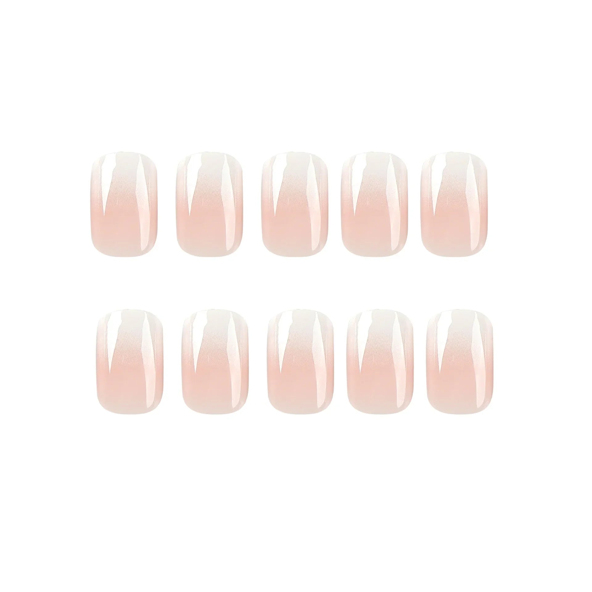 Glossy Press On Nails Set Short Oval Gradient