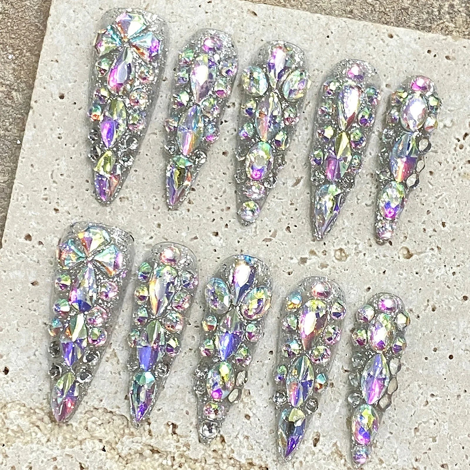 Luxury Handmade Press On Stiletto Nails