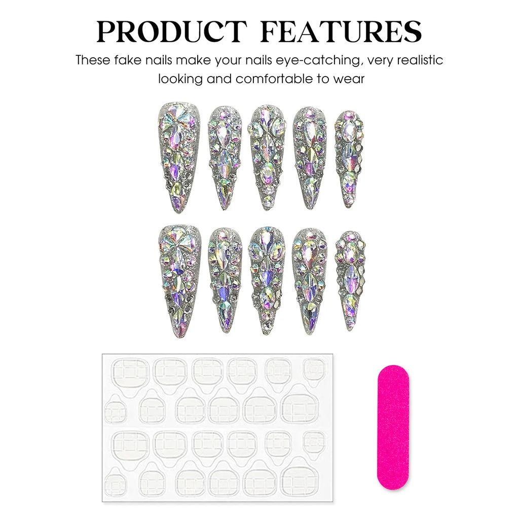 Luxury Handmade Press On Stiletto Nails