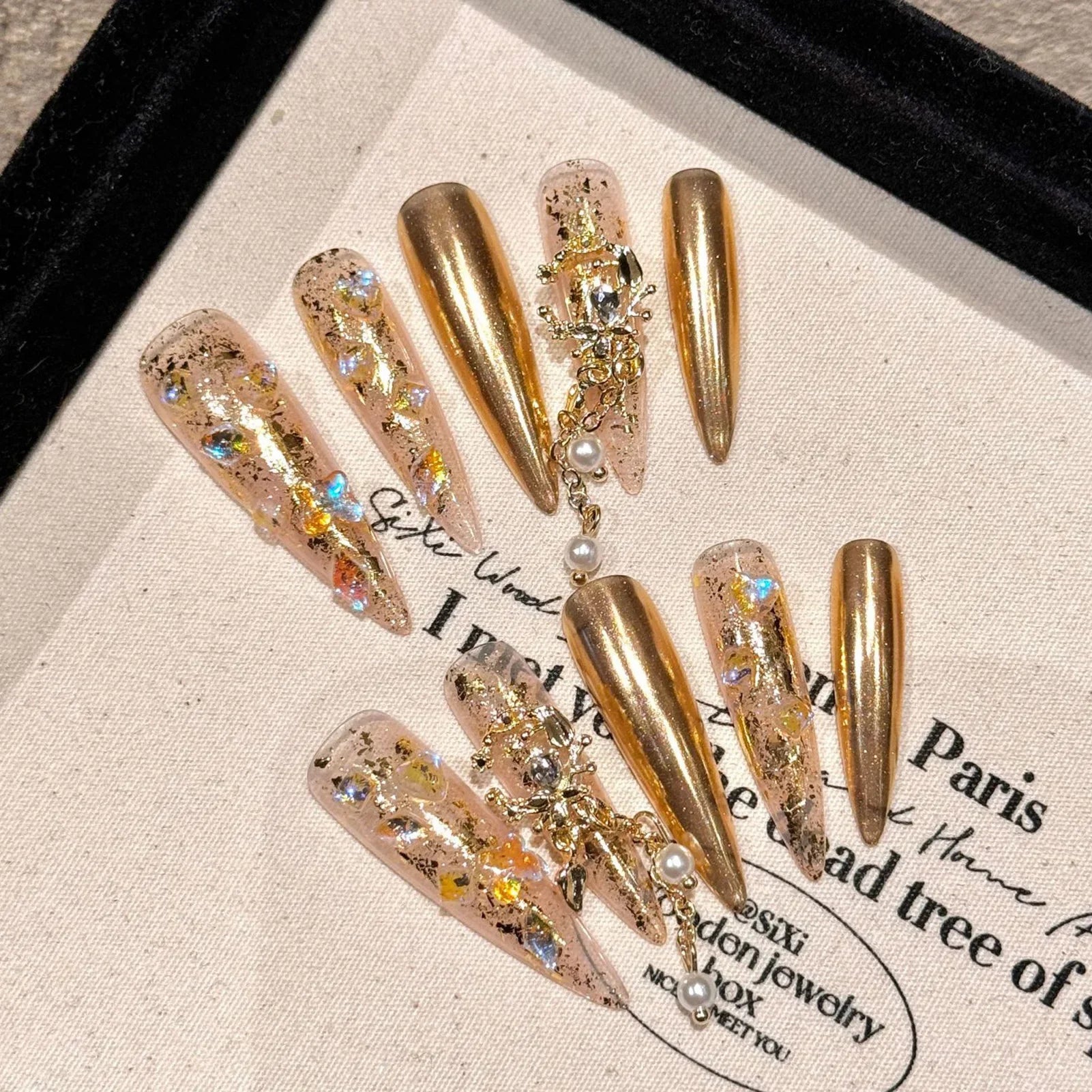 Luxury Handmade Press On Stiletto Nails