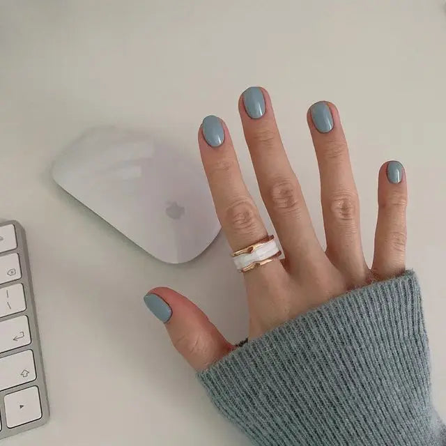 Blue Flame Love Press-On Nails