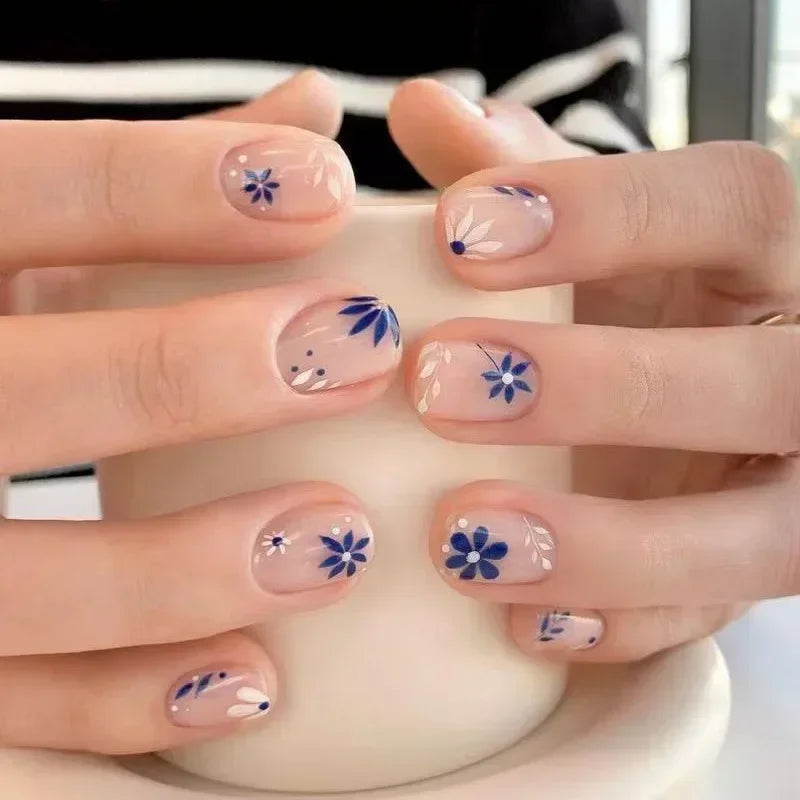 Vibrant Floral Fantasy Press-On Nails