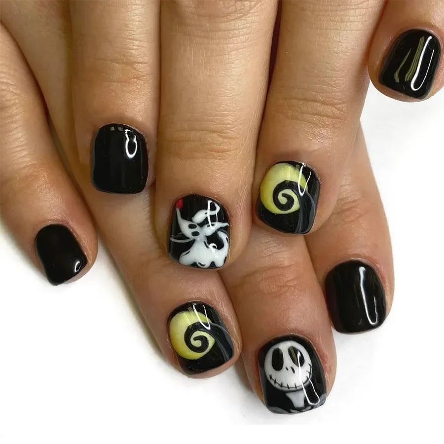 Black Halloween Press-on Nails