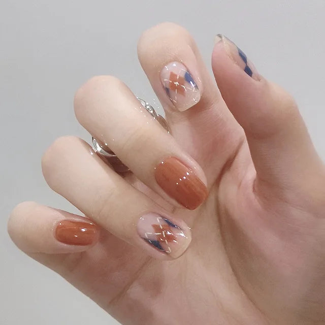 Blue Flame Love Press-On Nails