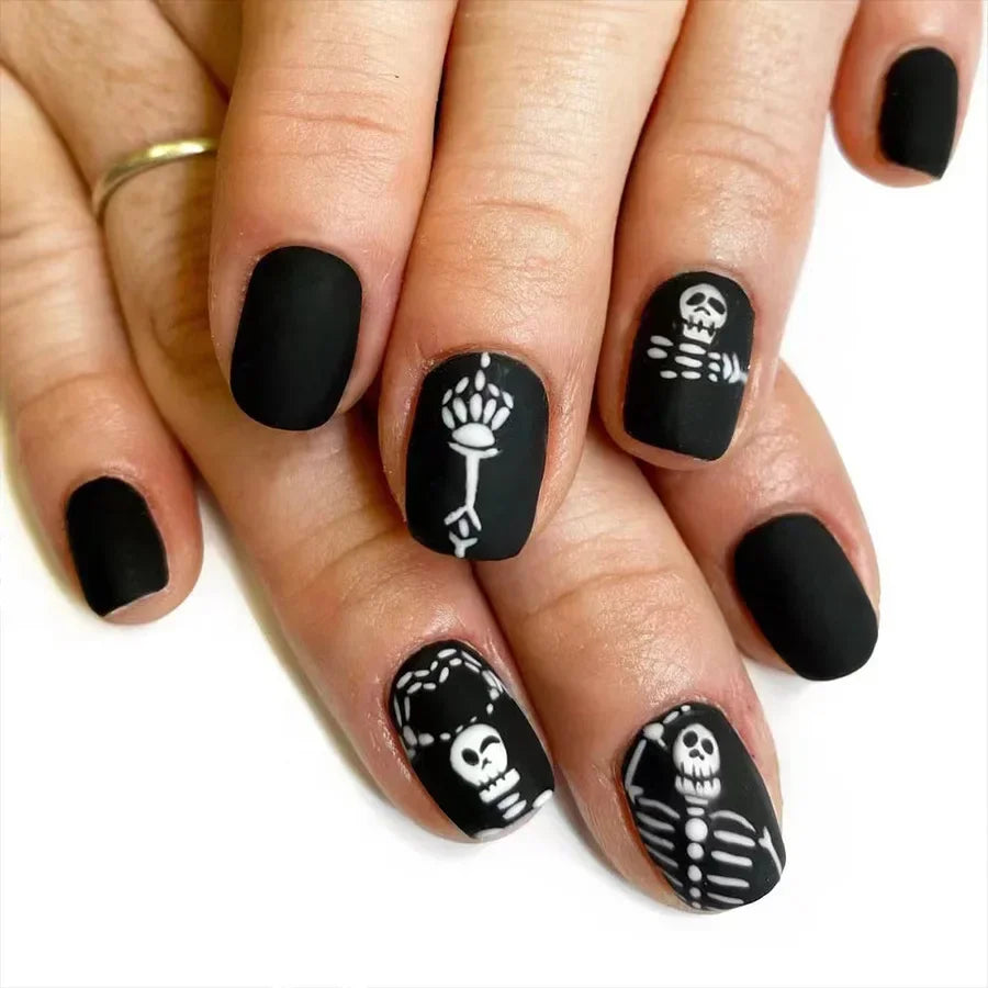 Black Halloween Press-on Nails