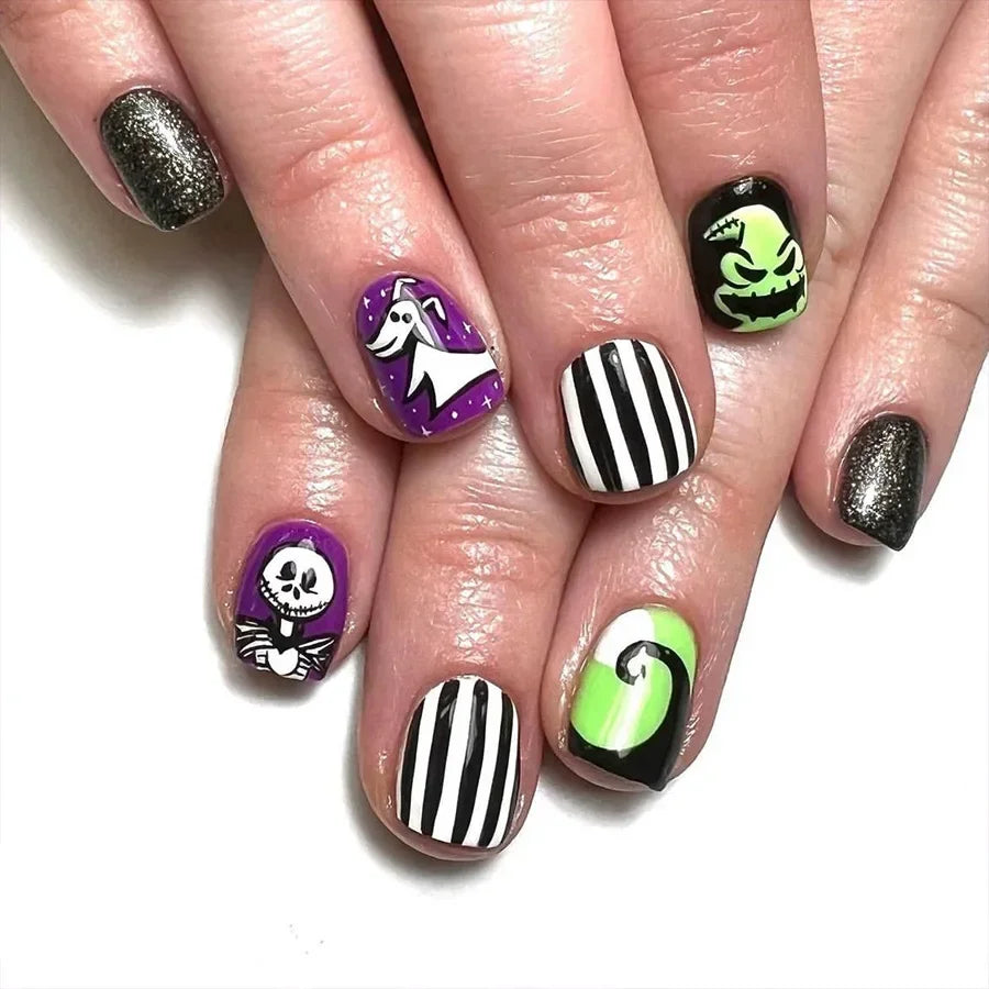 Black Halloween Press-on Nails