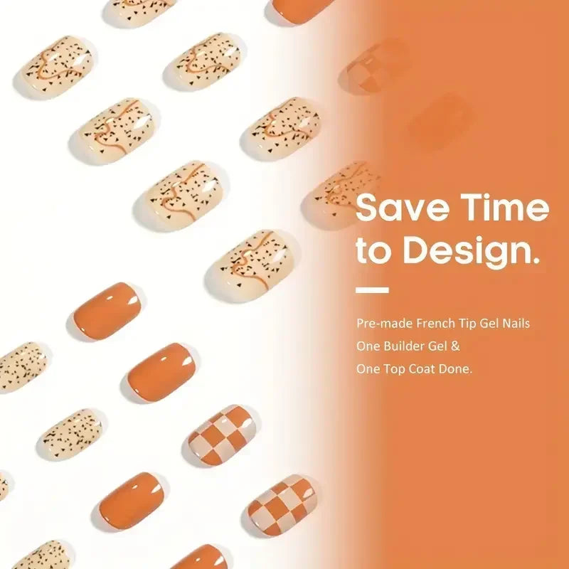 Shimmering Orange Press-On Nails