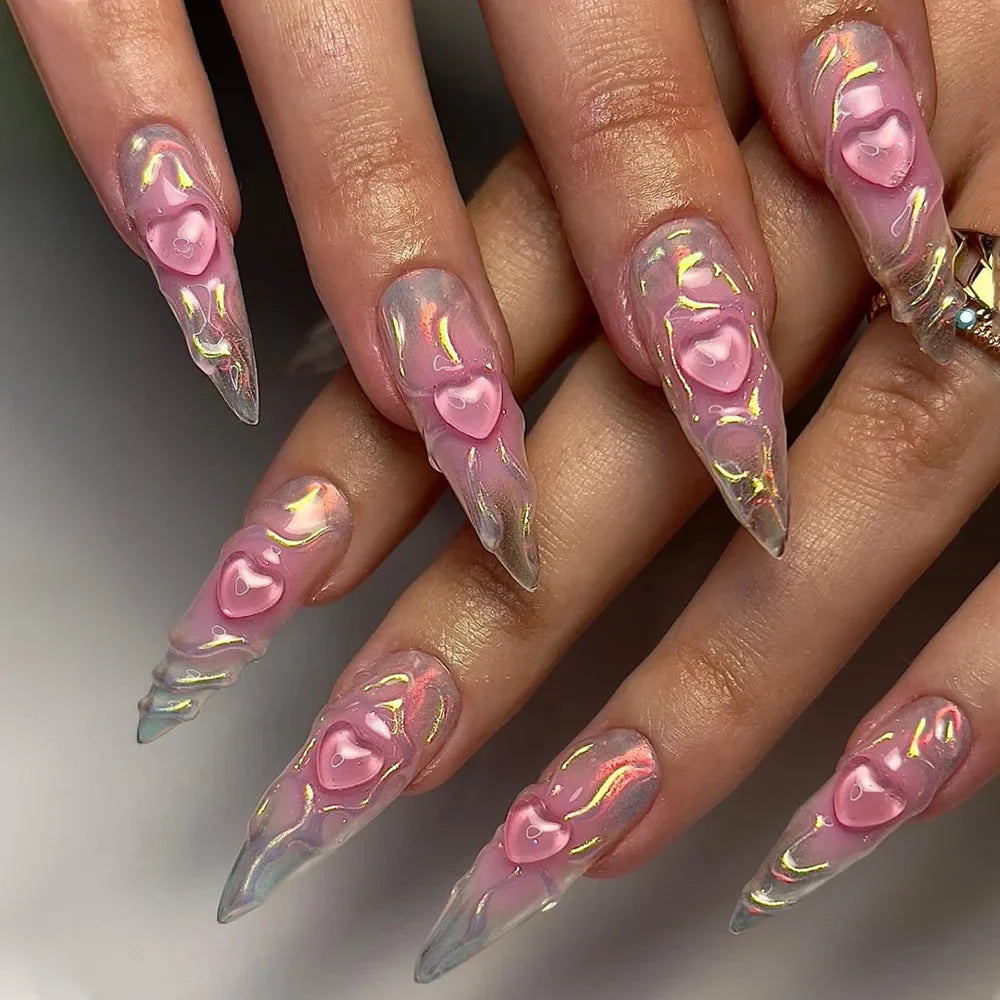 Stylish Almond Ballerina Press-On Nails