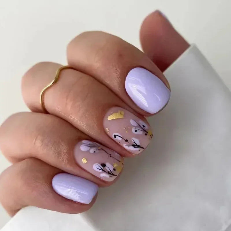 Vibrant Floral Fantasy Press-On Nails