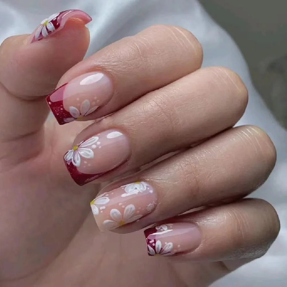 Vibrant Floral Fantasy Press-On Nails